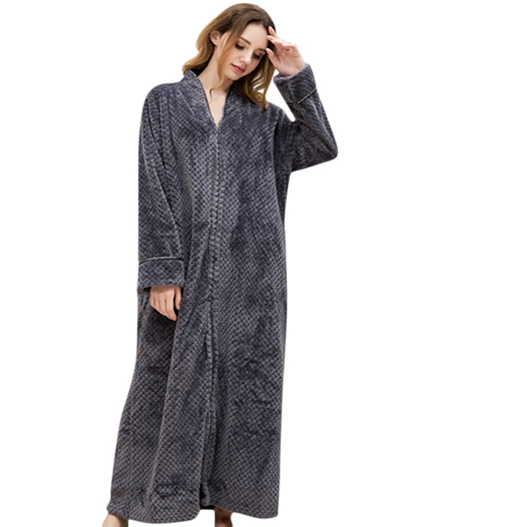 Dressing Gowns For Women,Fleece Ladies Soft Tie Front Dressing Gown Robe Sleepwear Bathrobe Long Marks and Spencer Robe F20: B / XL