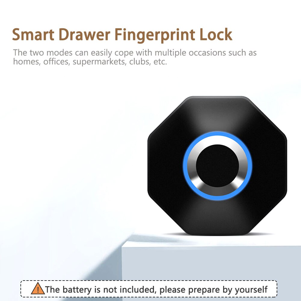 Drawer Intelligent Anti Theft Smart Biometric Home Office File Cabinet Gym Furniture Fingerprint Lock Door Battery Powered