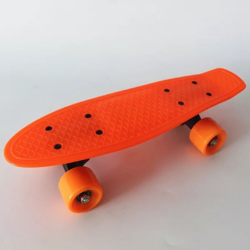 Mannen Vrouwen 22 ''Mini Penny Board Cruiser Skateboard Compleet Monteer Kinderen Volwassenen Plastic Vis Banaan Skate Board Speelgoed Scooter: Orange