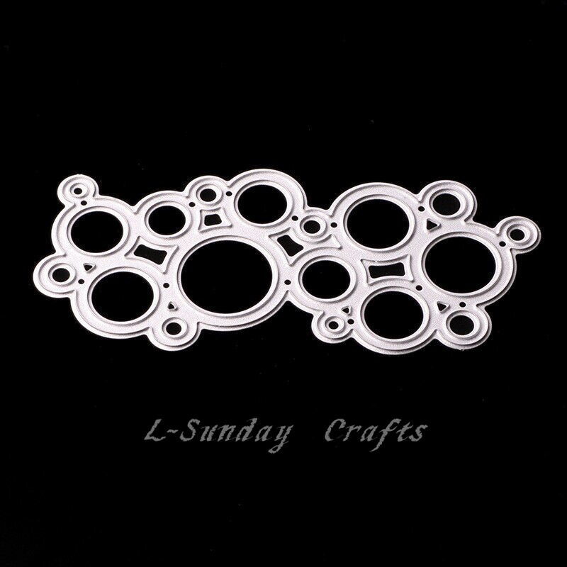 L-Sunday Crafts DIY Bubble Border Cut Die Metal Cutting Dies Stencils Scrapbooking Embossing Card Paper Crafts Decor