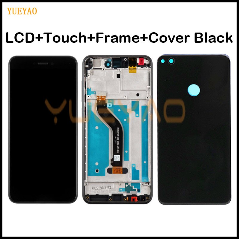 LCD+Frame For HUAWEI P8 Lite Lcd Display Screen Replacement For Huawei P9 Lite LCD SCreen PRA-LA1 PRA-LX1: Fullset Black