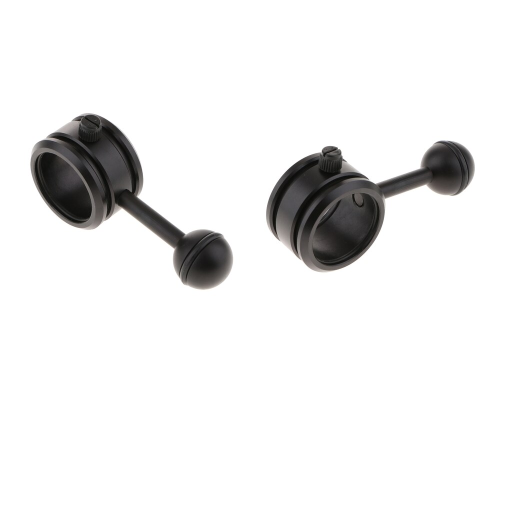 2xuniversal bola joint bracket mergulho tocha para fotografia luzes de vídeo braço