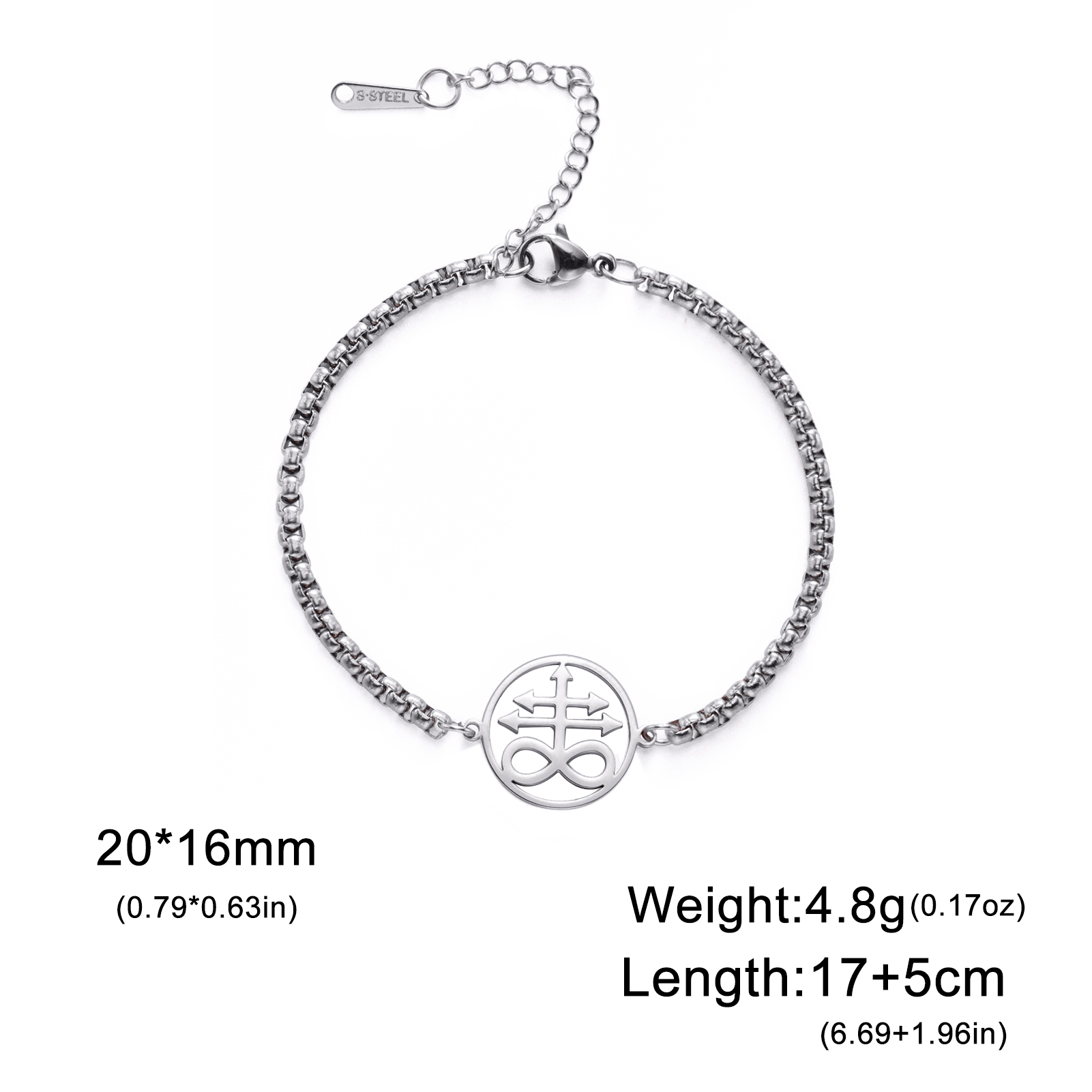 LIKGREAT Satanic Leviathan Kruis Signet Armband Vintage Demon Devil ketting Armband voor Mannen Talisman Amulet Sieraden