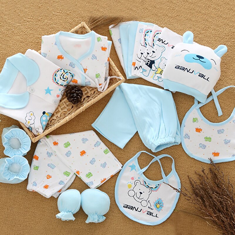 Newborn clothes kit for baby box 18pcs autumn winter underwear newborn warm clothes cotton suit baby supplies box