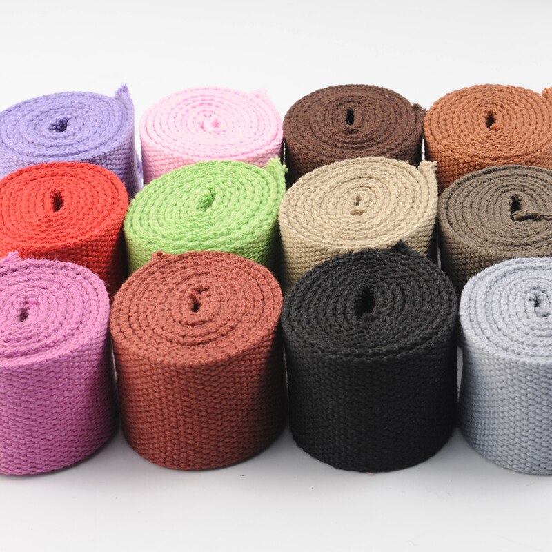 8Meter Meetee 25Mm Breedte Dikke 2Mm Katoen Lint Canvas Singels Tape Voor Tassen Riem Riem Naaien Kleding diy Ambachtelijke Accessoires