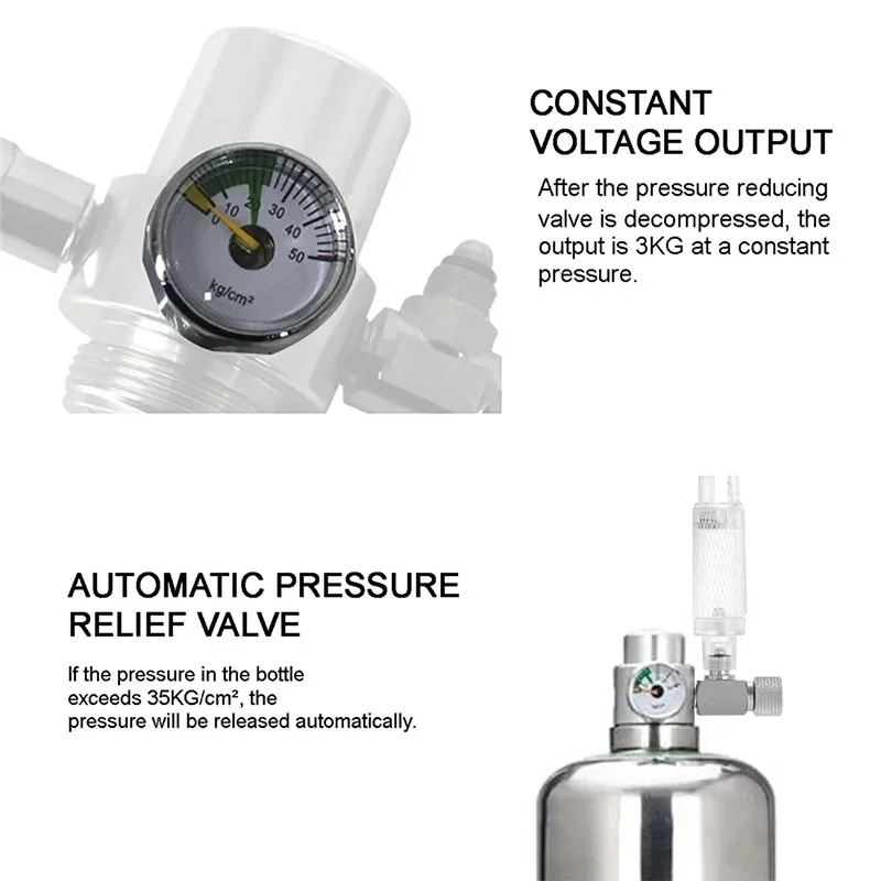 DIY Kooldioxide Reactor Kit Aquarium Fish Tank CO2 Generator RVS Cilinder Generator Systeem voor Aquatische Plant Vis