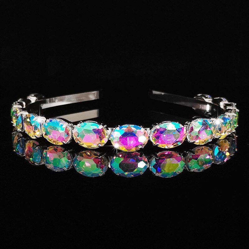 Ladies Tiaras Full Crystal Simple Hair Bands Hair Hoops Lady super flash Wedding Hair Accessories