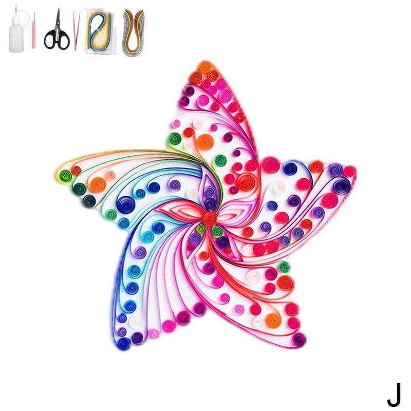DIY Paper Art Parrot Animal Quilling Paper Set Craft Paper Quilling Kit Home Decor 3D Origami Collage Quilling Tools Set