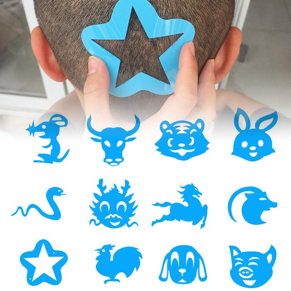 Salon DIY Hairstyling Hair Tattooing Template Hair Trimmer Carved Coloring Pattern Stencil Dye Coating Board Rookie