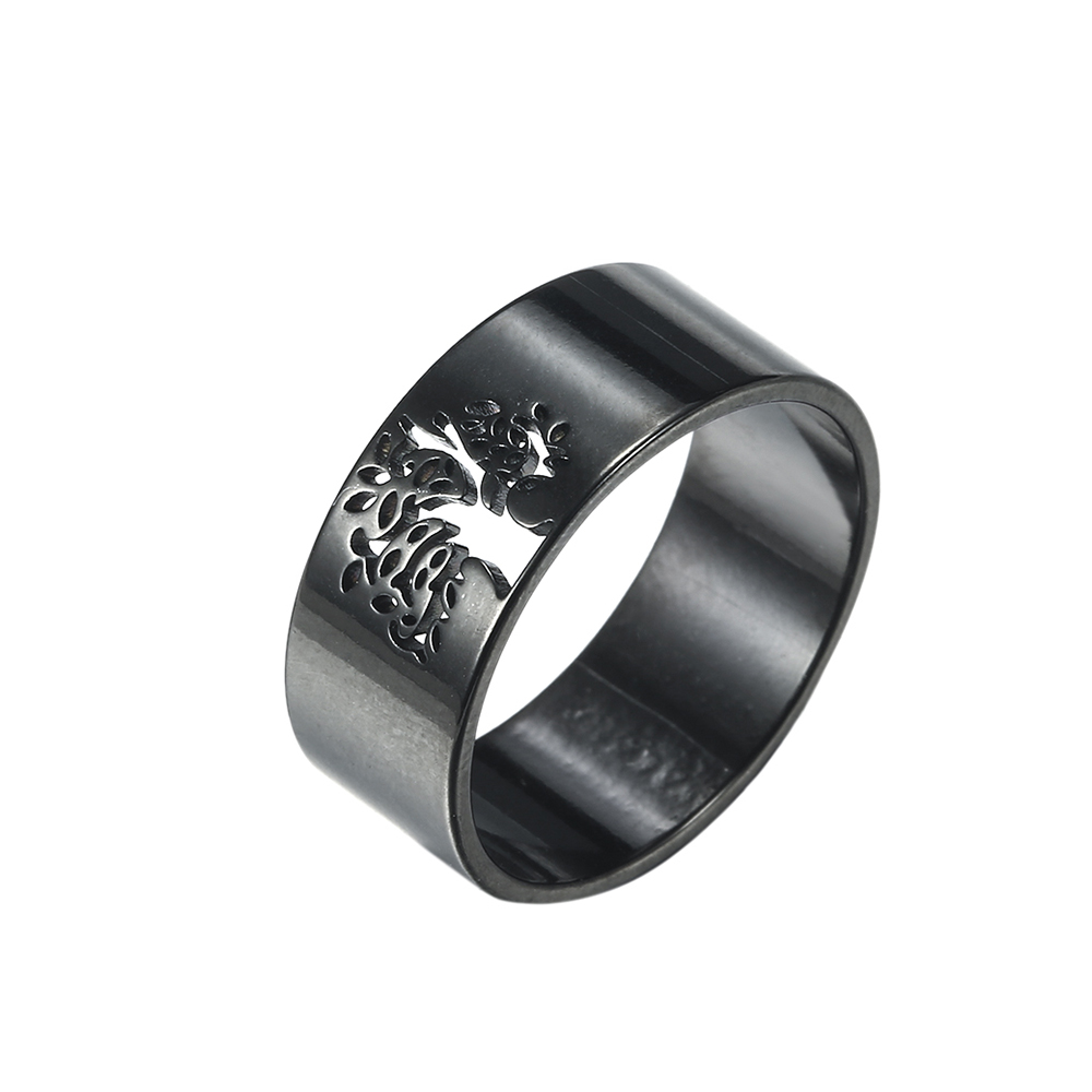 Skyrim – bague creuse arbre de vie pour hommes et femmes, en acier inoxydable 316L, bijoux, d'anniversaire de mariage pour Couple