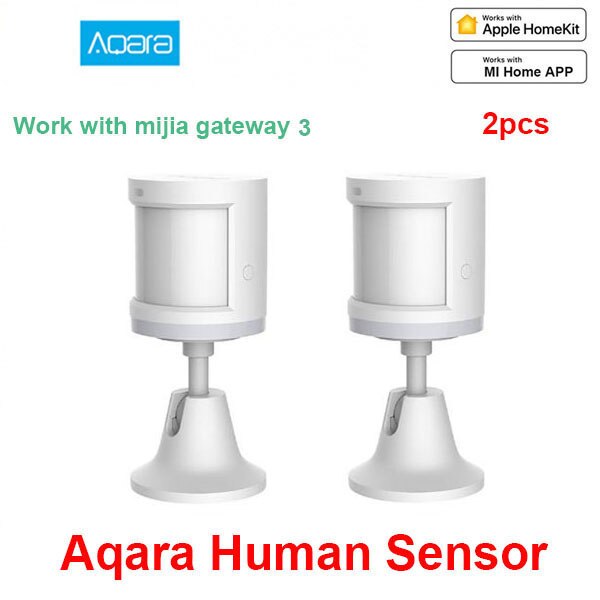 Xiaomi Mijia passerelle 3 multi Smart Home Hub commande vocale travail avec ZigBee WIFI Bluetooth maille porte corps capteur d'humidité: 2XAqara Body Sensor