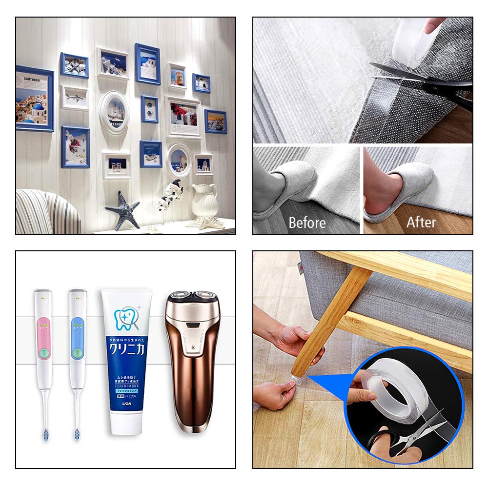 Nano traceless dubbelzijdige sticker transparante zelfklevende sticker herbruikbare afwasbare waterdichte dubbelzijdige tapes