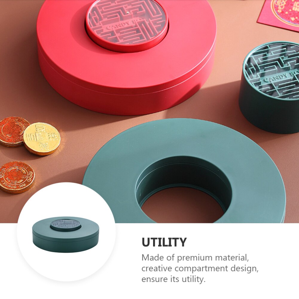 1pc Home Candy Box Compartments Dried Fruit Candy Box Food Storage Plate