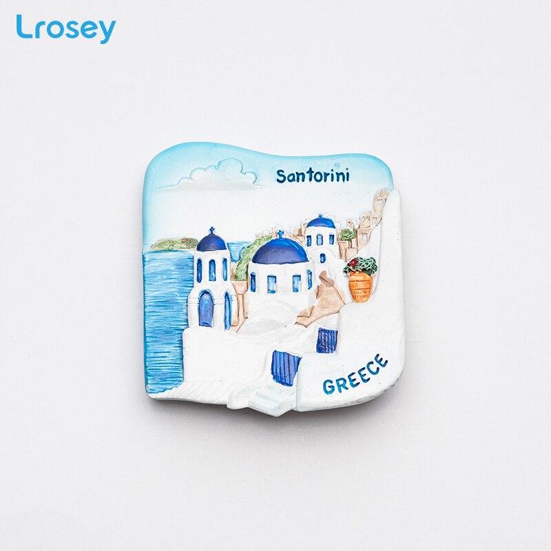 Fridge magnet souvenir Greece Paris Resin refrigerator Magnetic sticker Dubai Sydney home decor kitchen decoration accessories: Greek Aegean Sea