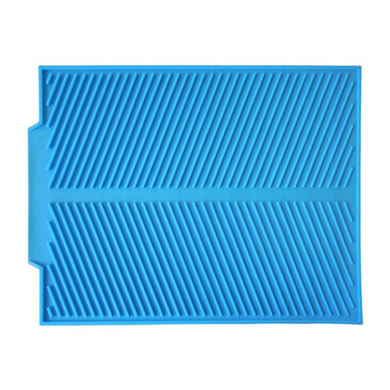 8 farger s/l silikonfat tørkematte bordmatte dekkematte kjøkken tørkematter til oppvask varme: Blå / 43 x 33 cm