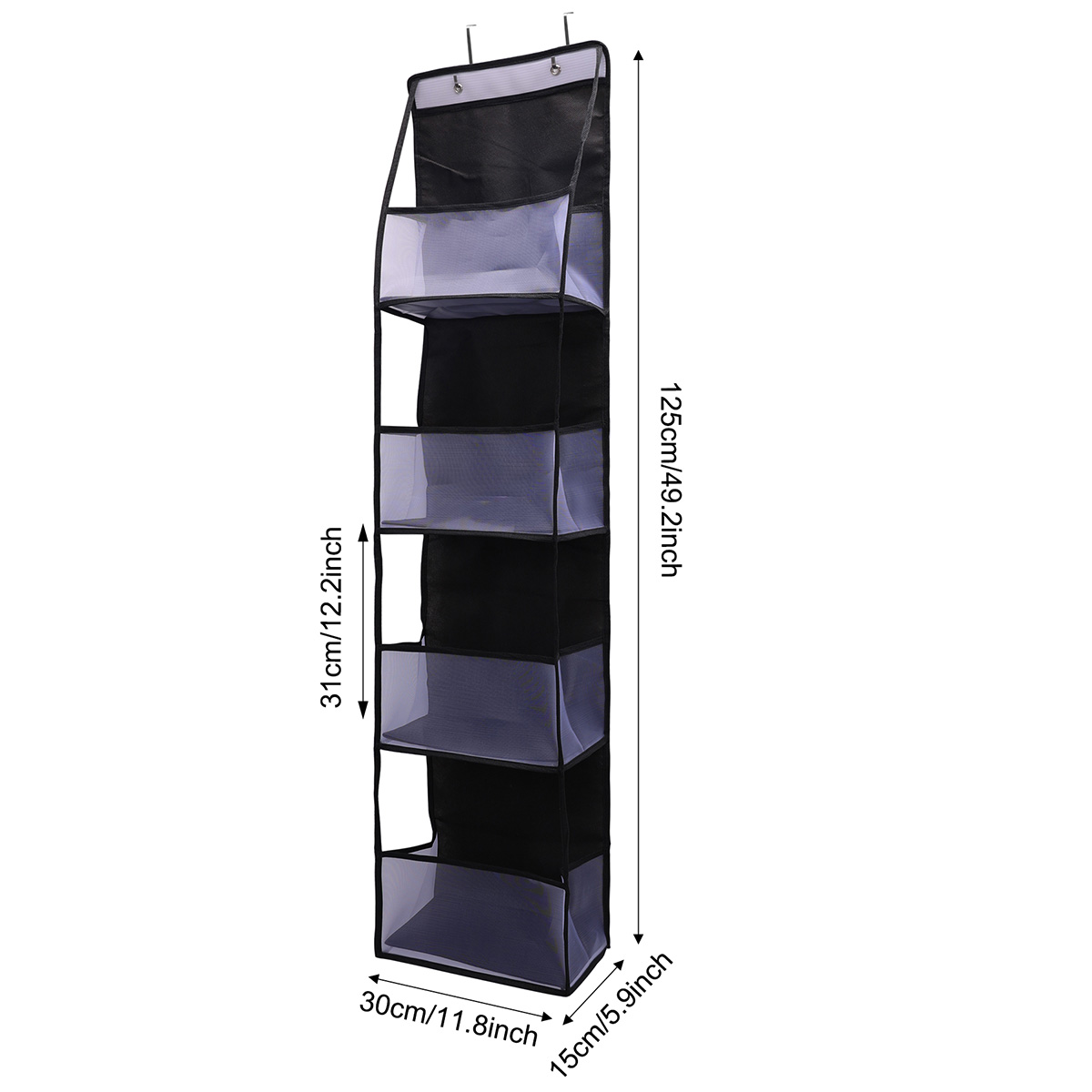 1pc 4/6 couches sur la porte organisateur suspendu cosmétiques tenture murale rangement organisateur pour pépinière salle de bain placard chambre dortoir: Rouge