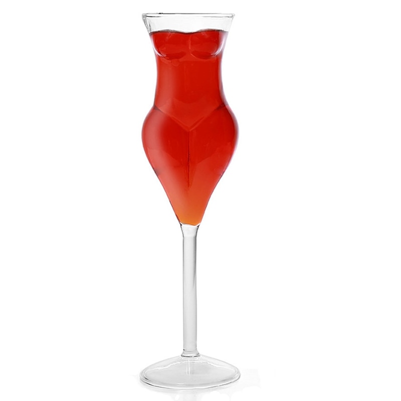 Vaso de cristal de vino con forma de copa para mujer, de vino, para bebidas de cóctel, creativos para la familia: Default Title