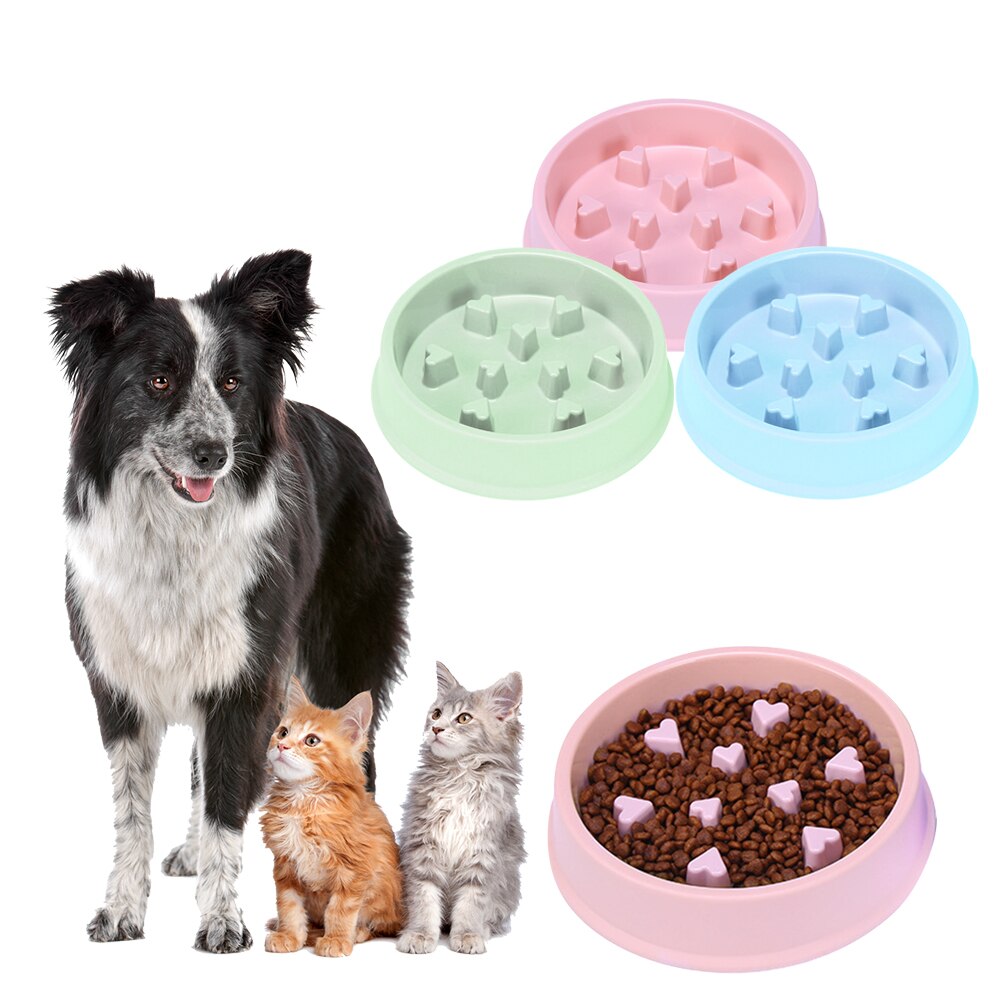 Portable Pet Dog Feeding Food Bowls Puppy Slow Down Eating Feeder Dish Bowl Prevent Obesity Pet Cats Dogs Supplies