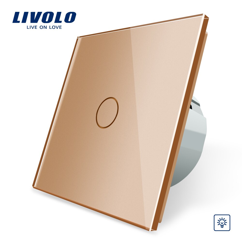 Livolo luxe Muur Touch Sensor Schakelaar, Lichtschakelaar, schakelaar power, Kristal Glas, Stopcontact, multifunctionele sockets, Gratis Keuze: Dimmer Switch