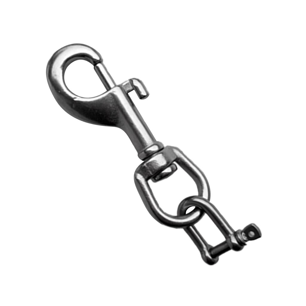 Marine 316 Stainless Steel Diving Camera Holder Bolt Snap Clip Shackle Equipment Diving Bolt Snap D Ring Shackle Scuba Diver