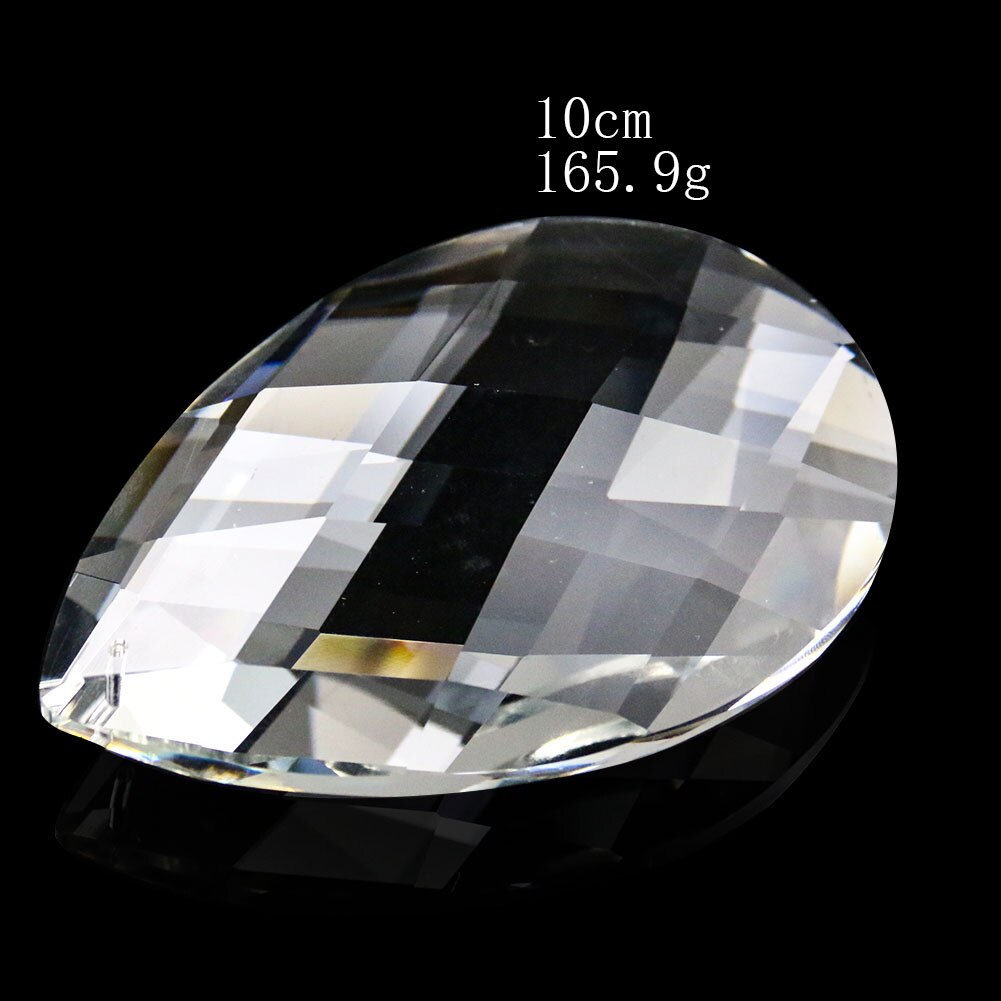 100mm Reseau Grid Crystal Clear Glass Hanging Crystals Prism DIY Pendant Chandelier Suncatcher Home Wedding Decor Accessories