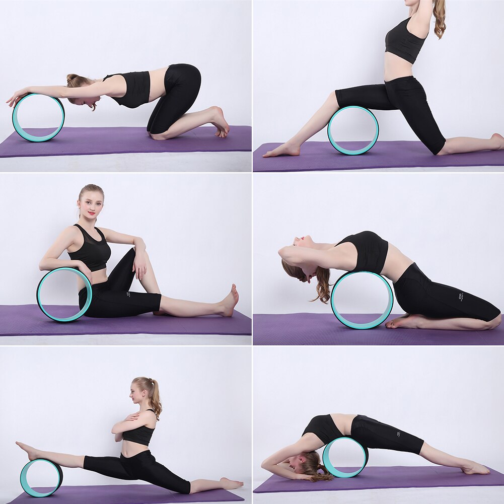 Yoga Wheel Pilates - 32x12cm/33x14cm - TPE/PU Material - Back Training Tool for Fitness