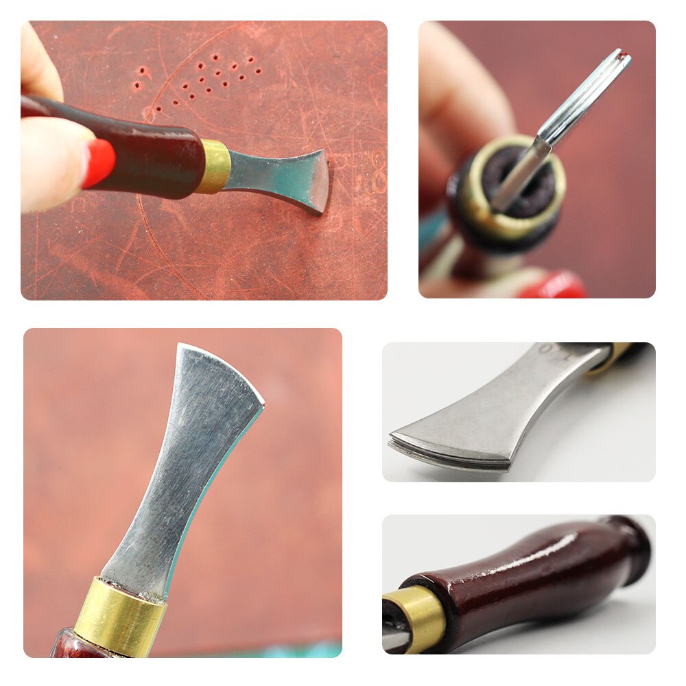 1.0-2.5Mm Lederen Rand Rillen Tool Rvs Blade Ondiepe Markering Randen Druk Line Tool Groove Druk Lijn gereedschap