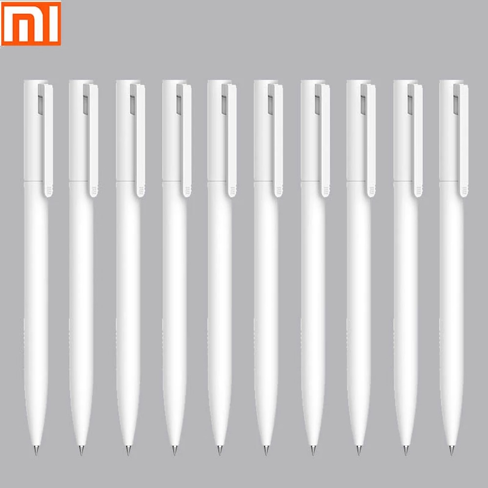 Xiaomi Mijia-Bolígrafo ligero para escritura fluida, boli de pulsación de 0,5mm con recambio de núcleo, disponible en color azul, rojo y negro, ideal para el trabajo, pluma original