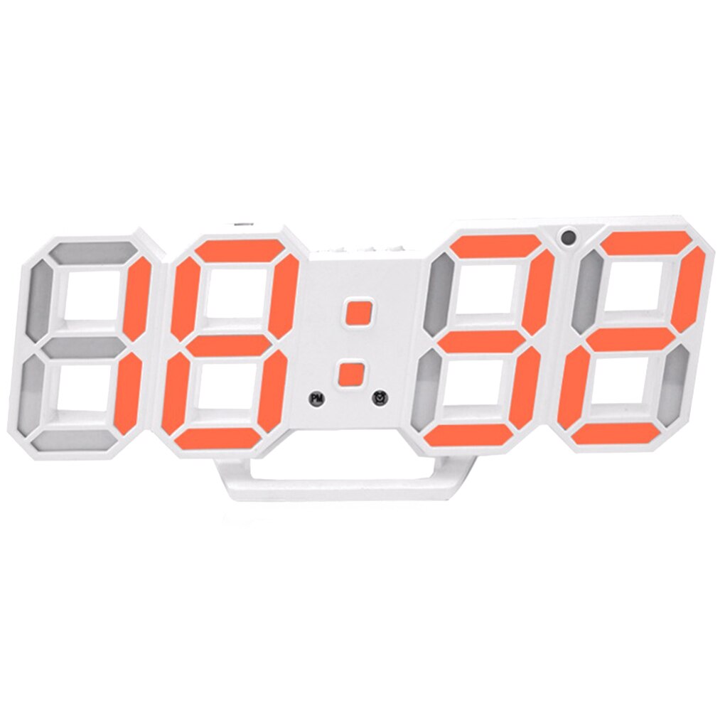 Nordic Digital Alarm Clocks Wall Hanging 3D Snooze Function Table Clock Calendar Display Office Electronic USB Power Alarm Clock: 2