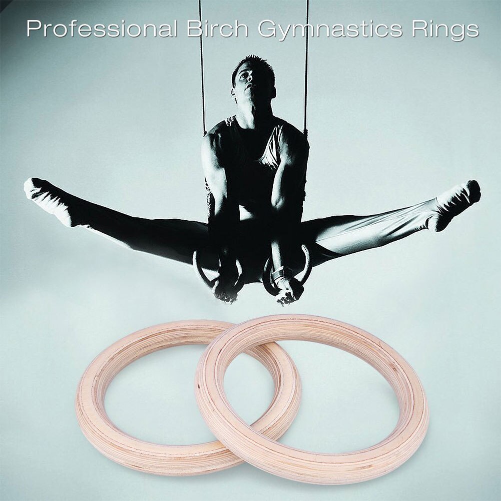 Wooden Gymnastic Rings,Olympic Gym Rings with Heavy Duty Adjustable Straps Cross Training,Strength Training Pull Ups and Dips