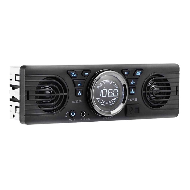 Universal 1 Din In-Dash Car Radio Audio Player Built-In 2 Speaker Stereo FM Support Bluetooth With USB/TF Card Port