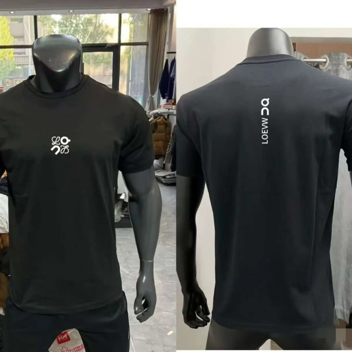 2025, Sommer-Explosion, reine Baumwolle, Rundhals-T-Shirt für Männer und Frauen mit dem gleichen Aufdruck, lockeres, kurzärmliges, lässiges Paar-oben