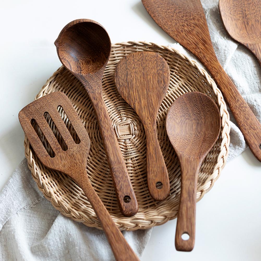 Rice Paddle Wood Rice Cooking Spoon Wide Application Easy to Use Unique Deepen Structure Rice Serving Spoon