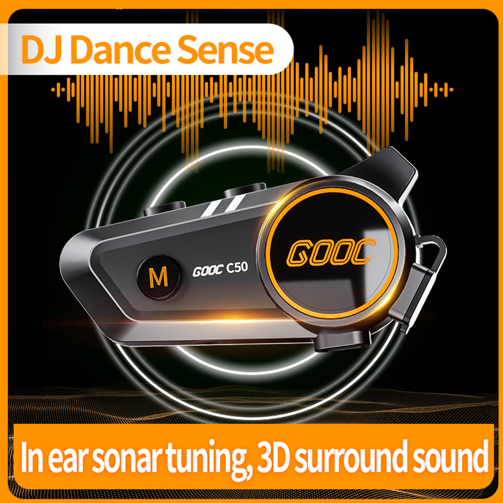 Motorhelm Headset 3d Surround Heavy Bass Stereo Bluetooth Handsfree Bellen Waterdicht Met Tri-Color Omgevingslicht
