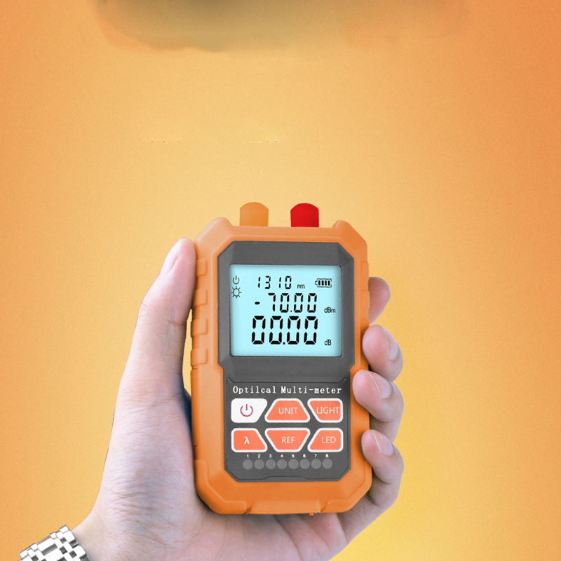 Handheld Led Lighting All In One Ftth 15Km Fiber Optical Power Meter Rechargeable Red Light Pen Fiber Optic Light Decay Te
