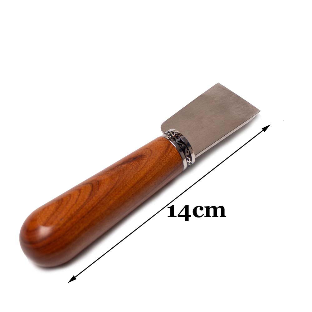 Sharp Leather Skiving Knife Cutting Knife Tools DIY Leather Craft Safety Leather Cutting Knife with Wooden Handle DIY Tool