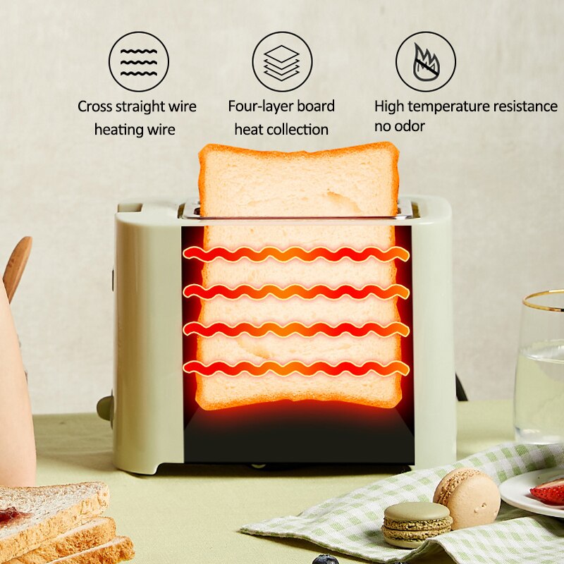 220V Brood Broodrooster 6 Gear Elektrische Broodrooster Fornuis Broodroosters Oven Bakken Ontbijt Machine Brood Keuken Apparaat 680W