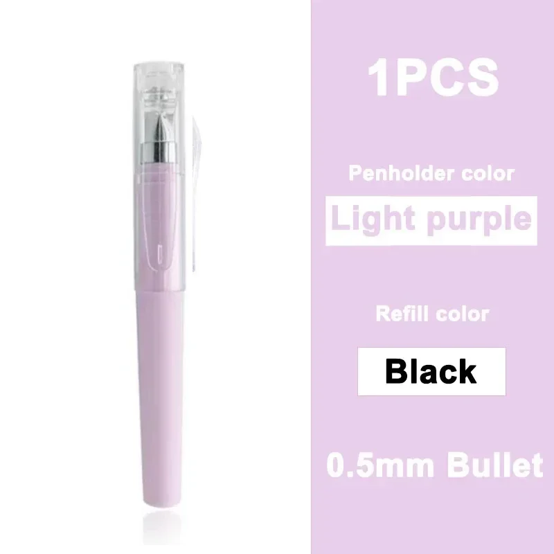 Stylo de poche court, Mini stylo Gel Portable, petit stylo de Signature à séchage rapide pour petits étudiants, 1 pièce: Lavande
