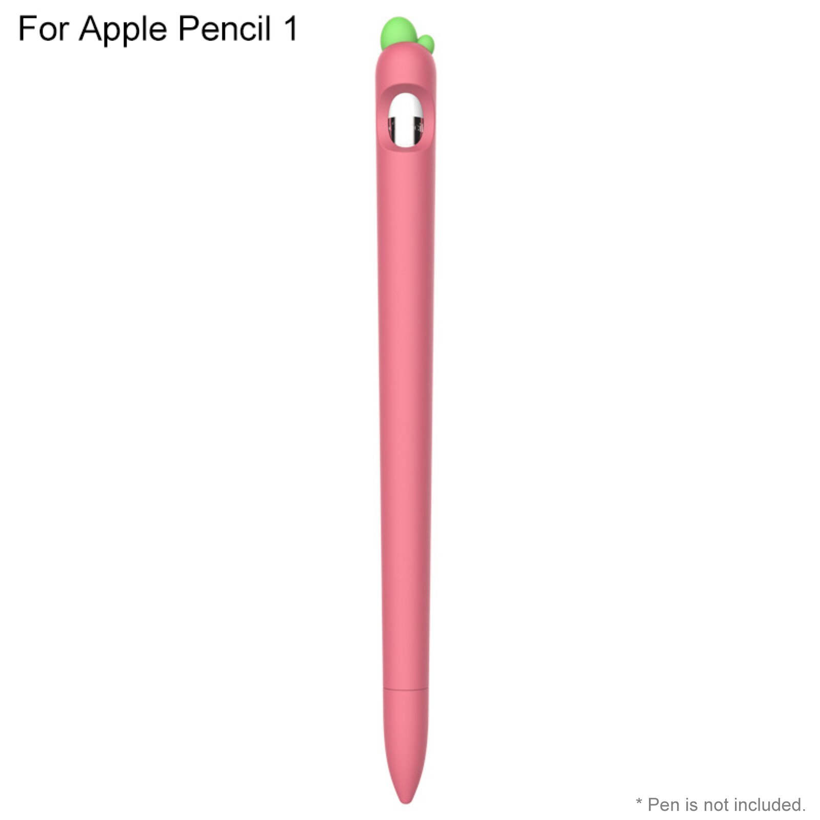 Tegneserie gulrot silikon stylus pennetui med pennedeksel anti-ripe stylus penn beskyttende ermetrekk til apple blyant 1/2: E for epleblyant 1