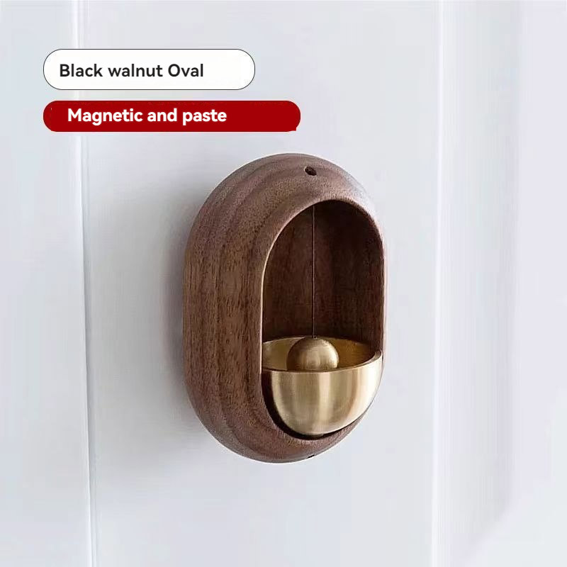 Sinos de vento de madeira sem fio campainha da porta entrada sino de vento decorativo para abertura de casa decorações penduradas: Marrom