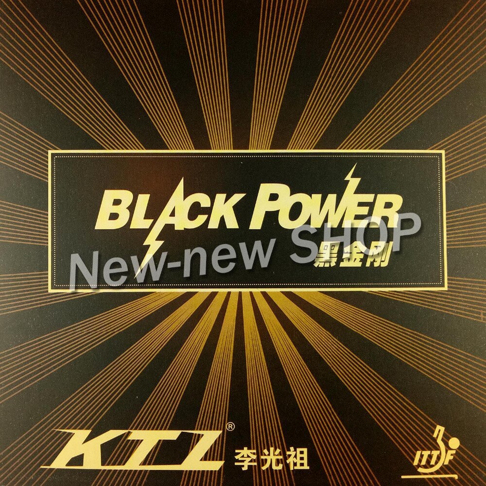 KTL BLACKPOWER (d'oro padella di Spagna + forte Attrito di Gomma) Nero pip-nel tennis Da Tavolo (ping-pong) di gomma