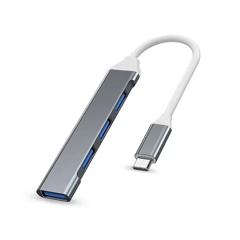 4-poorts USB 3.0 2.0 hub USB-hub Computeraccessoire Hub Multi-poort laptopmuis Toetsenbord USB-flashdrive C-splitter: Bruin
