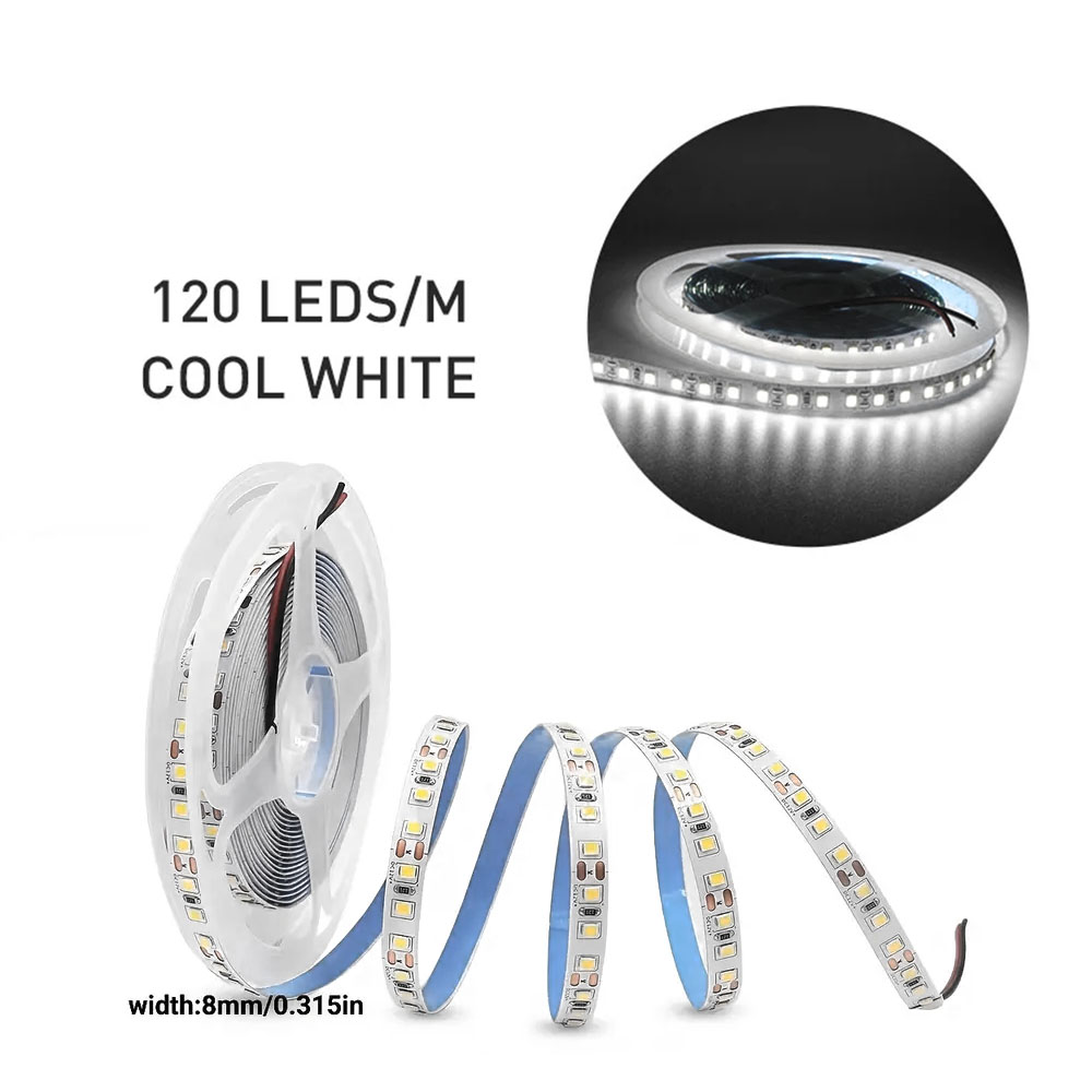 12v led-remsa smd 2835 1m 2m 3m 4m 5m led-remsa tejplampa 120 led /m 240 led/m varmvit flexibel remsa band heminredningslampa: Avger färg 8 / 2m