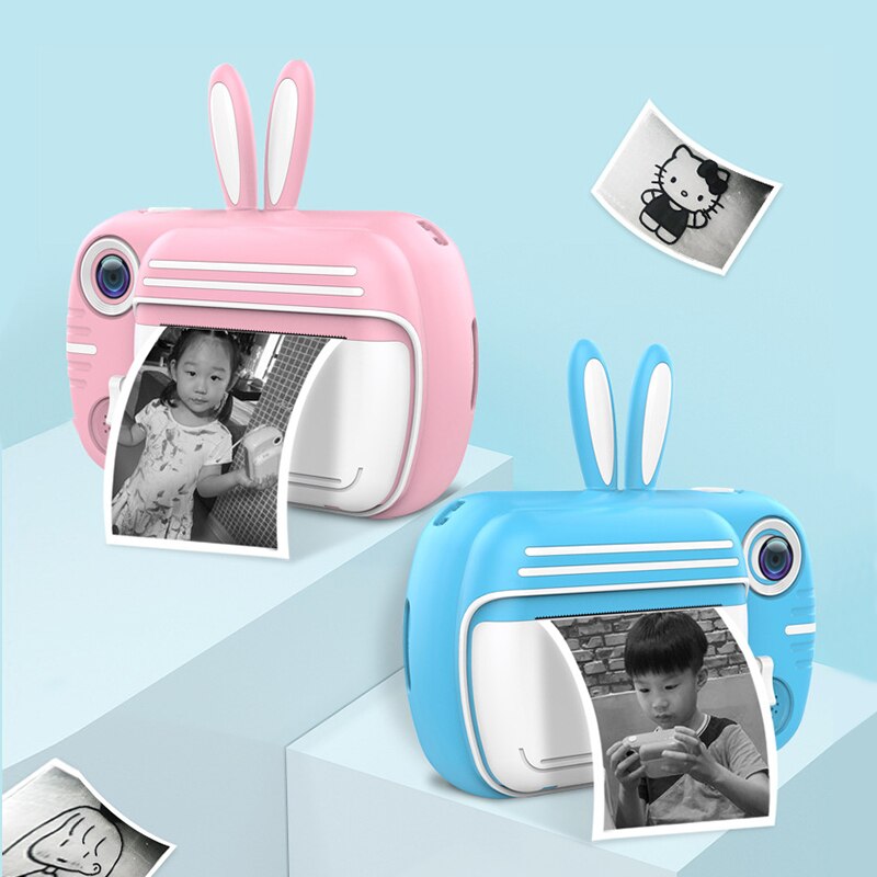 Children Instant Print Camera With Thermal Photo Paper 3.5 inch Cute Digital Video Camera Child Birthday For Kids Girls