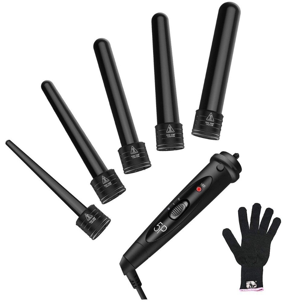 5-in-1 krultang Multifunctioneel vat Roterend Professionele salon haarkruller: Au