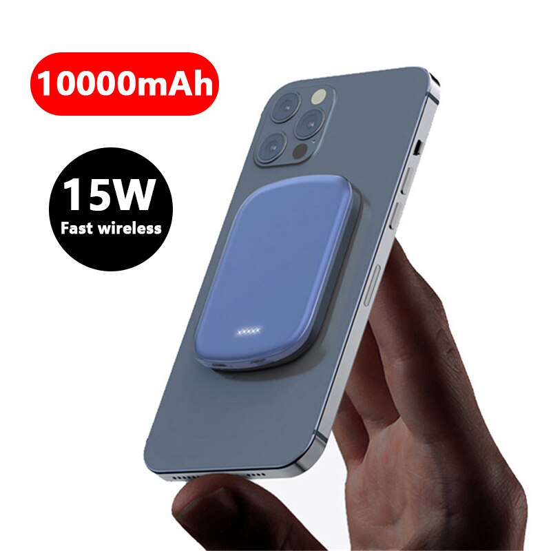 For 10000mAh magsafe power bank External auxiliary battery For iphone 12 Magsafing powerbank Magnetic Wireless charger