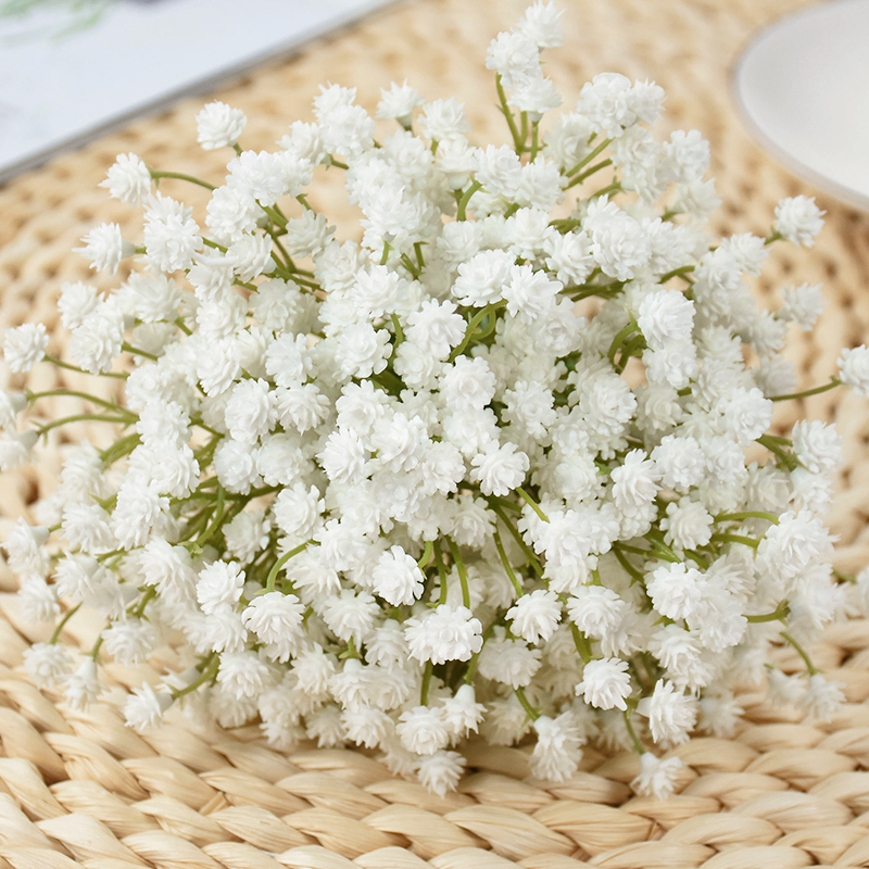 1/2 Stück künstliche Schleierkrautblumen, Gypsophila, echt anfühlende Blumen für Hochzeit, Party, Haus, Garten, Dekoration