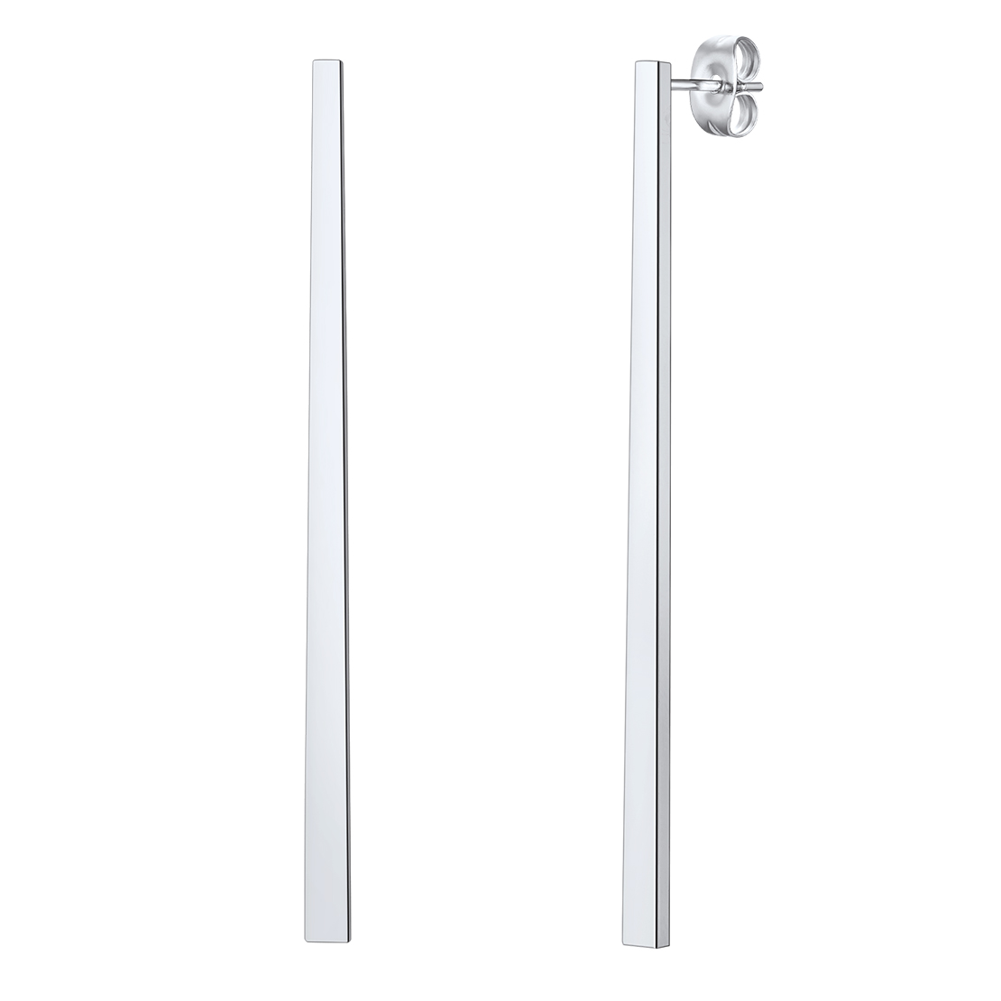 U7 Vertical Bar Earrings for Man Women Hypoallergenic Piercing Hook Hoop Bar Stripe Dangle Earring Daily Stylish Jewelry: PALLADIUM