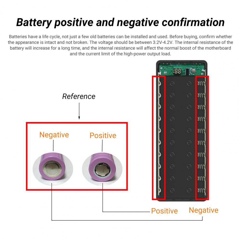 M10/L10 Power Bank Case Afneembare 10X18650 Batterij Doos Led Digitale Display Power Bank Box Smart telefoon Batterij Lader Doos