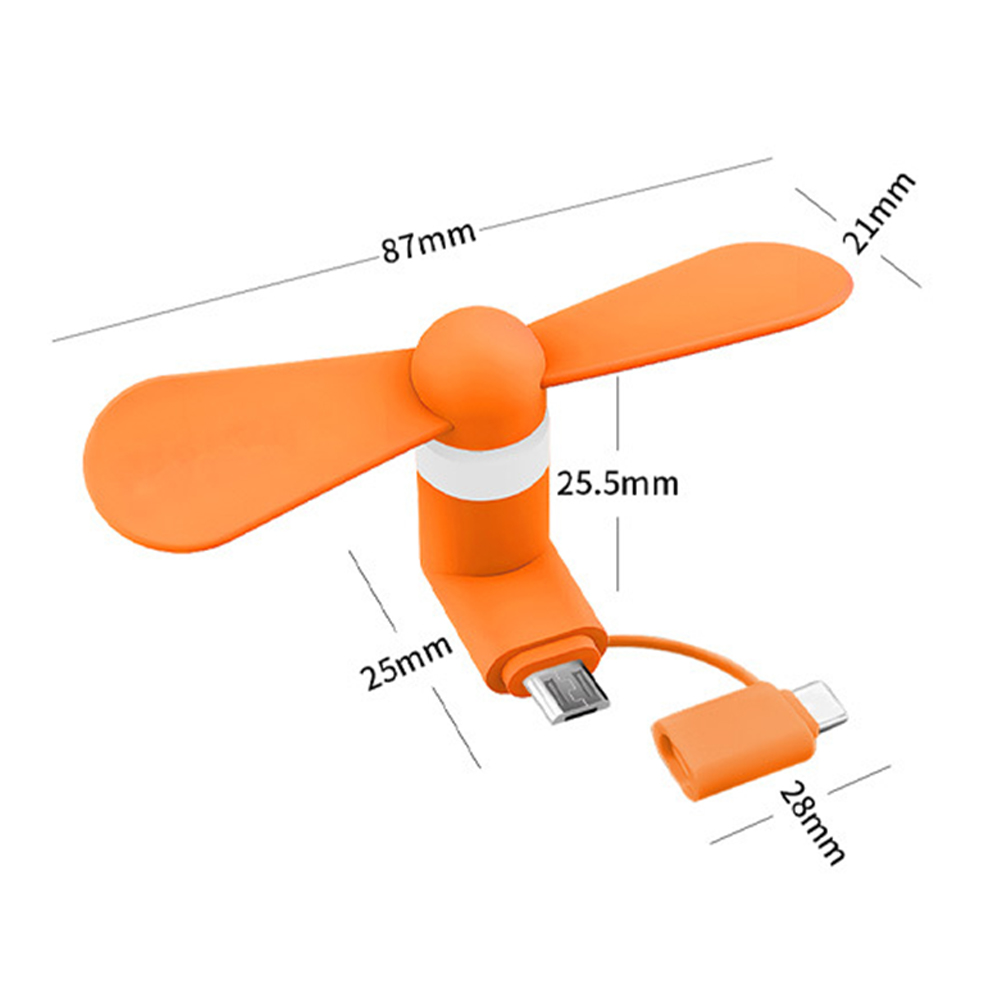 Refroidisseur de téléphone portable 2-en-1 flexible et , ventilateur électrique de voyage, mini USB,